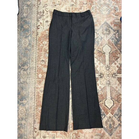 Loft NWT Julie Curvy Gray Straight-Leg Dress Pants, Sz 4T, MSRP $80 - Picture 1 of 6